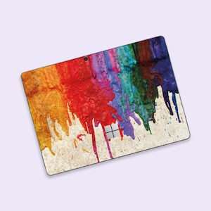 Rainbow Colors Surface Pro Skin | Decalque para Surface Microsoft Melting Paint | Colorful Splash Surface Pro Skin | Envoltório para Surface Pro Vibrant Drips