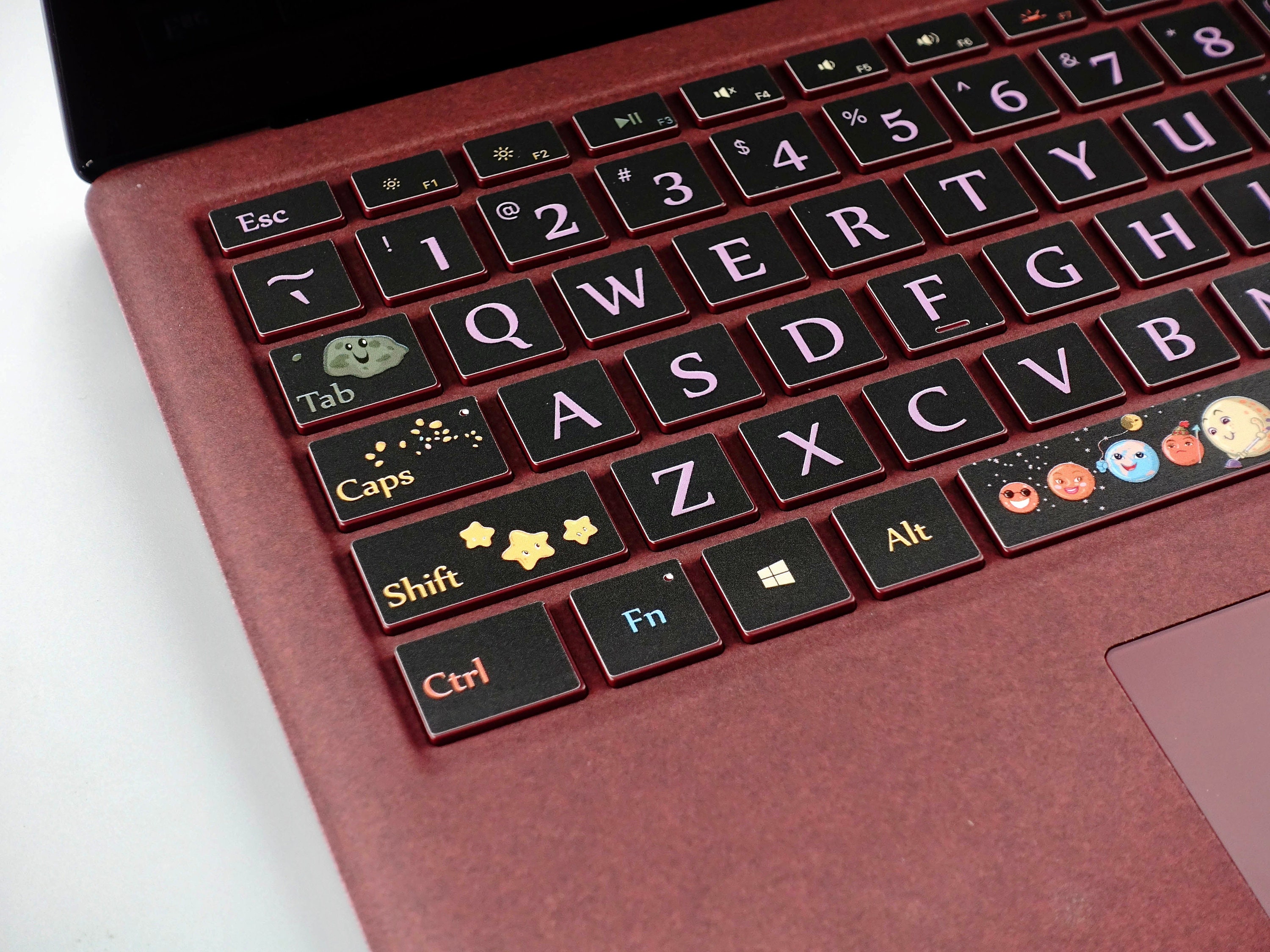 Cute Space Surface Book Individual Keys Stickers Surface Etsy Ireland
