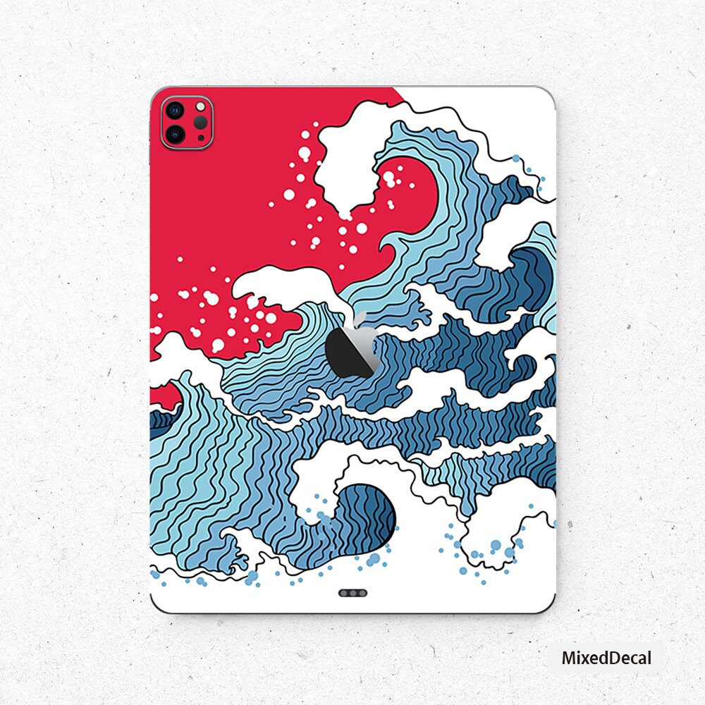 IPad 7 New iPad Pro 12.9 sticker Red Wave Mini decal Cover Etsy