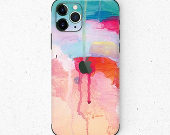 Water flow iPhone 14 Pro skin iPhone 13 back cover iPhone 13 stickers iPhone 12 decals iPhone back vinyl cover pastel