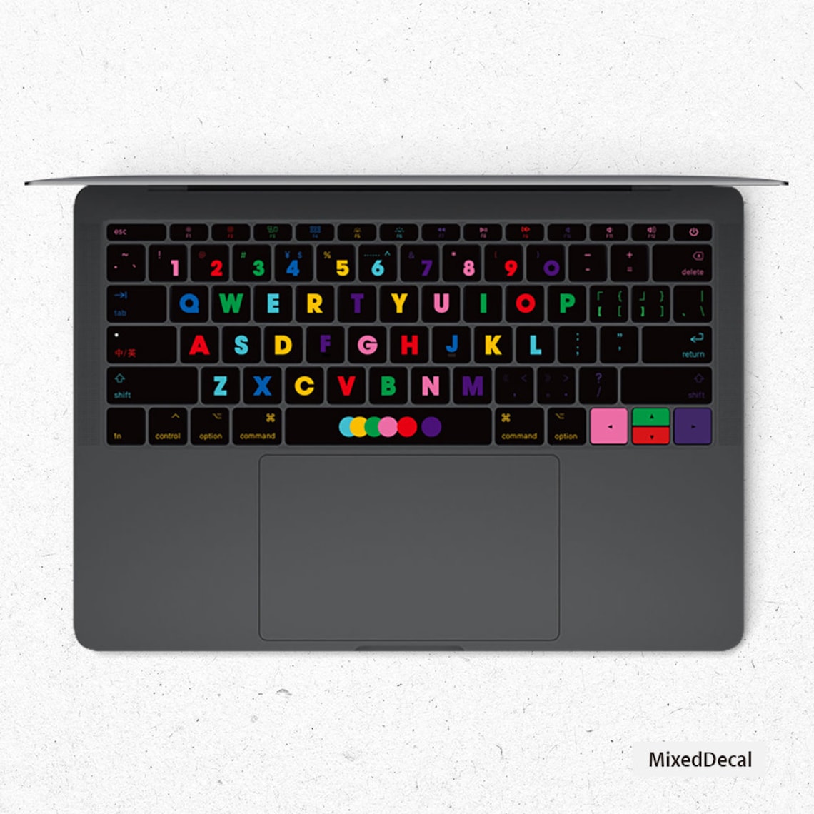 Colorful Dots Macbook Keyboard Laptop Stickers Keyboard Decal Etsy