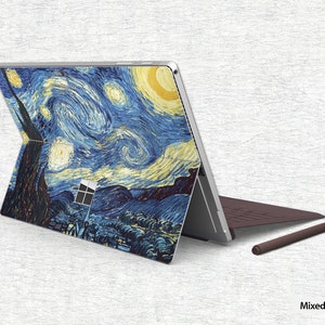 Adesivo para capa superior Surface Go Decalque de superfície Proteção de pele Surface Pro Tablet decalque Novo Microsoft Surface Go Starry Night