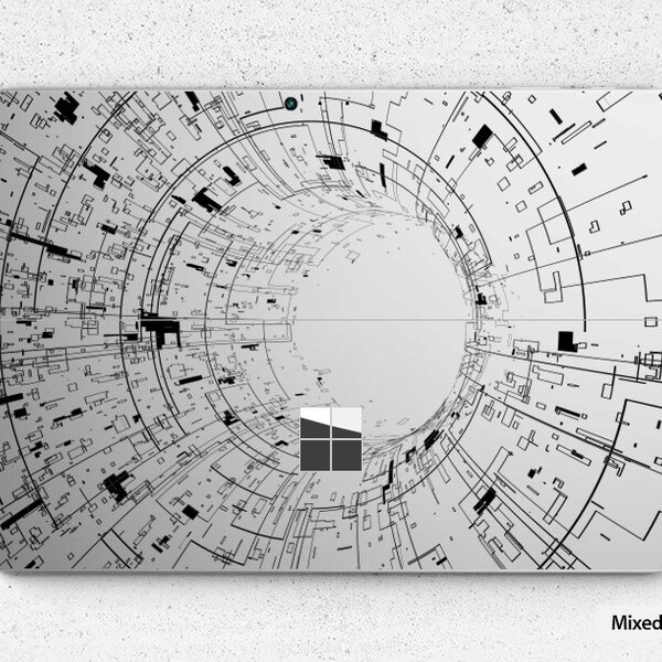 Clear Surface Pro 7 Skin Microsoft Surface Pro 6 Wormhole Decal Surface Pro 4 sticker Laptop back cover skin surface decal sticker