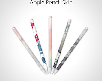 Dos deformaciones Apple Pencil Skin Art Envoltura de calcomanía de vinilo Avery de alta calidad disponible para el Apple Pencil 1 o 2 Gen Apple Pencil Skin Marble