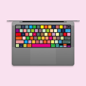 Retro Keyboard Stickers MacBook Air Skin MacBook Keyboard Decal MacBook Pro 15 kits Skin Touch Bar 2017 Laptop Keyboard Stickers Mac Decal image 4