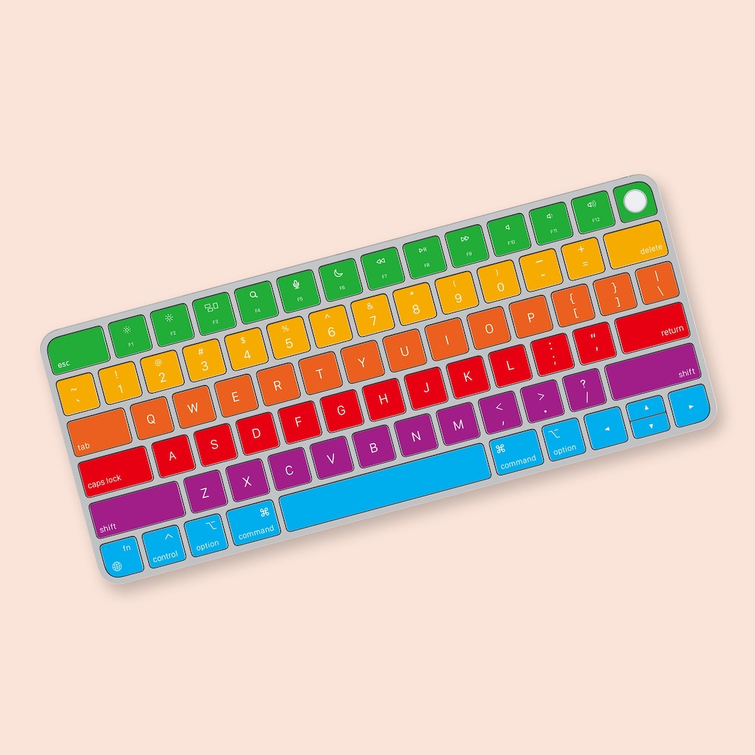 Rainbow Keyboard Sticker for Magic Keyboard With Touch ID Model A2449