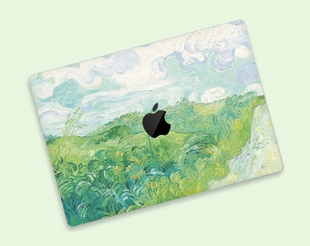 Wheat field Impression MacBook Skin | Pastoral Scene MacBook Air Skin | Van Gogh Style MacBook Decal | Nature Inspired MacBook Pro Skin