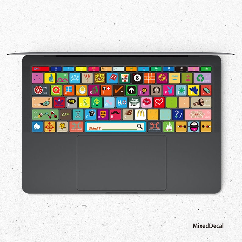 Logos Macbook Pro Sticker Decal Apple Macbook Keyboard Decal Etsy