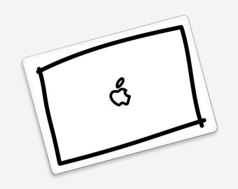 Skin élégant pour MacBook à cadre noir | Skin moderne pour MacBook Pro Black Edge | Skin Contour emblématique pour MacBook | Skin pour MacBook, design chic et monochrome