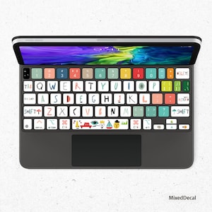 iPad Magic Keyboard Keys Skin iPad Pro 12.9 iPad Pro 11 Cute Space Individual Stickers