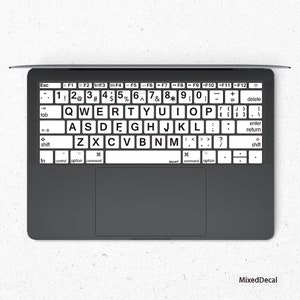 White MacBook keyboard Stickers| Keyboard key&#39;s individual Stickers| MacBook Air Vinyl Key’s Skin| MacBook M1 Chip Accessories