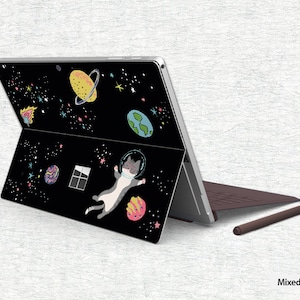 Novo Microsoft Surface Go Space Cats Adesivo de capa superior Decalque de superfície Proteção de pele Surface Pro Tablet decalque de pele