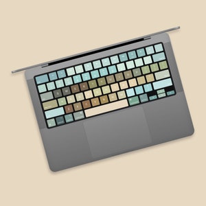 Elegante Morandi Farbe MacBook Tastatur Aufkleber, MacBook Pro Tastatur Aufkleber, kontrastreiche Farben, einfach anzuwenden, 3M Klebstoff, langlebig, einzigartig
