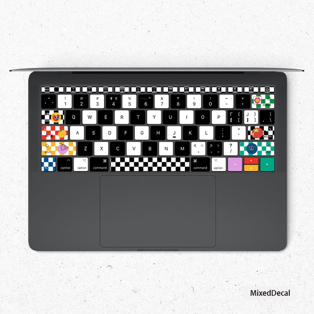 Checkerboard MacBook Keyboard Stickers Keyboard Decal MacBook Air 13 ...