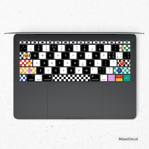 Checkerboard MacBook keyboard Stickers Keyboard Decal MacBook Air 13 Vinyl Skin Kits MacBook Pro 14 keyboard individual stickers