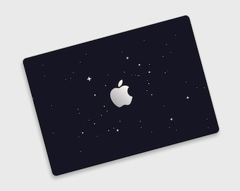 MacBook Air Aufkleber „Dunkler Nachthimmel“, MacBook Folie „Galaxie-Sterne“, minimalistische Weltraum-Laptop-Hülle
