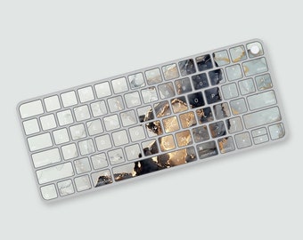 Onyx Marmor Keyboard Sticker für Magic Keyboard mit Touch ID Model A2449 oder A2450, Keyboard Sticker