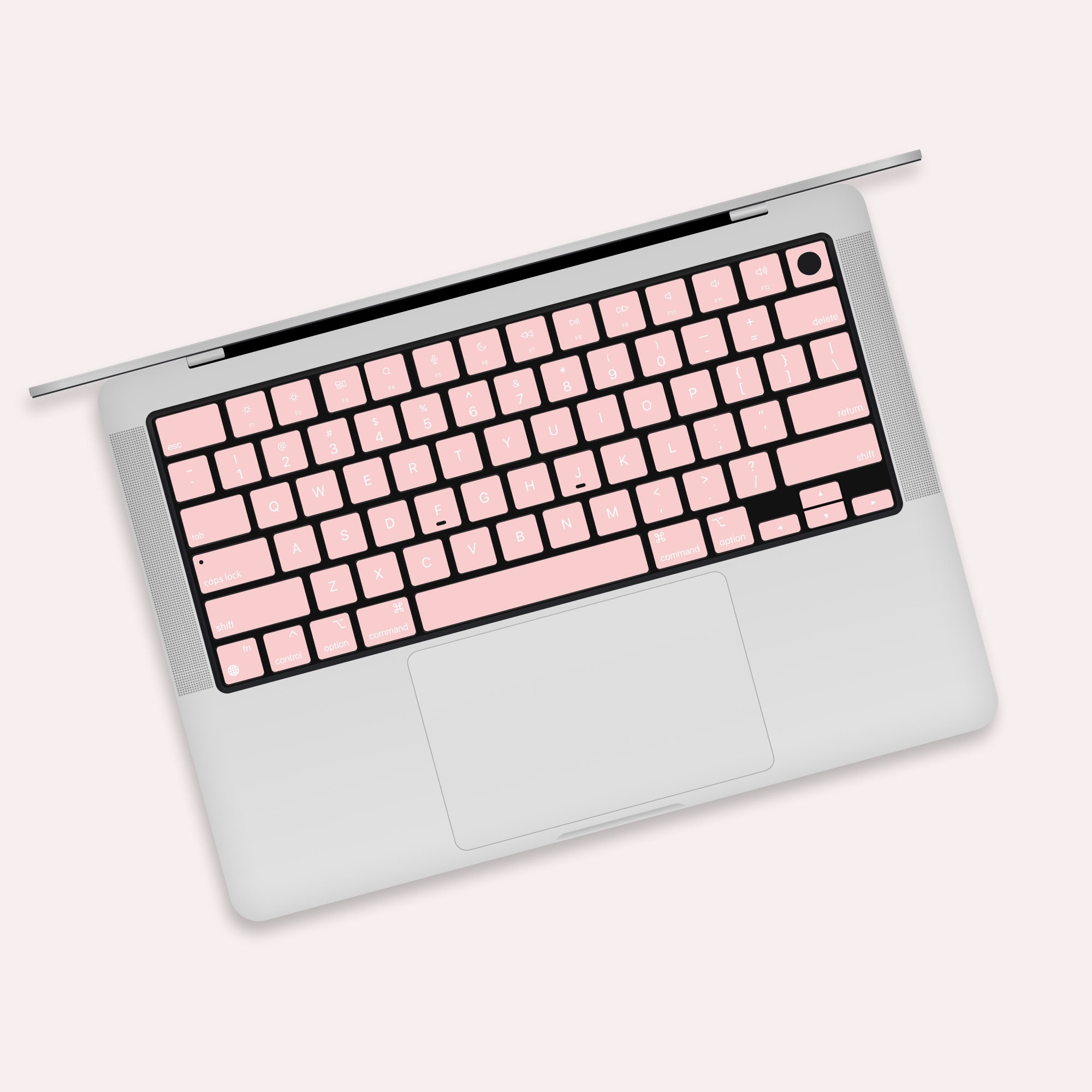 Soft Pink MacBook Keyboard Stickers | Uniform Color MacBook