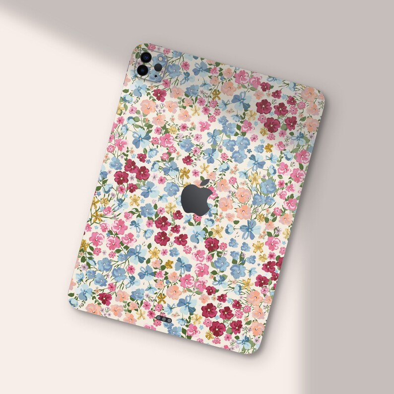an ipad case with a flower pattern on it