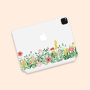 Elegant Design Floral iPad Magic Keyboard Clear Skin | Vibrant Colors iPad Magic Keyboard Skin | Fresh Aesthetic iPad Magic Keyboard Skin