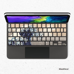 iPad Magic Keyboard Keys Skin iPad Pro 12.9 iPad Pro 11 The Great Wave off Kanagaw Individual Stickers