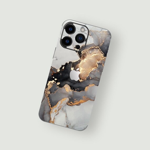 Custodia per iPhone 17 Pro con stampa marmo oro viola - TPU Backcover Case Purple Gold Marble