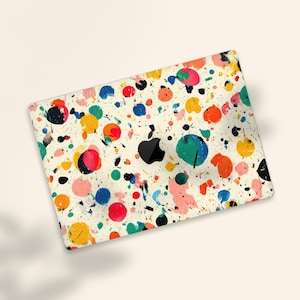 Multicolor Paint Splatter MacBook Skin, Colorful Art MacBook Decal Wrap, Creative Artist Laptop Wrap Sticker