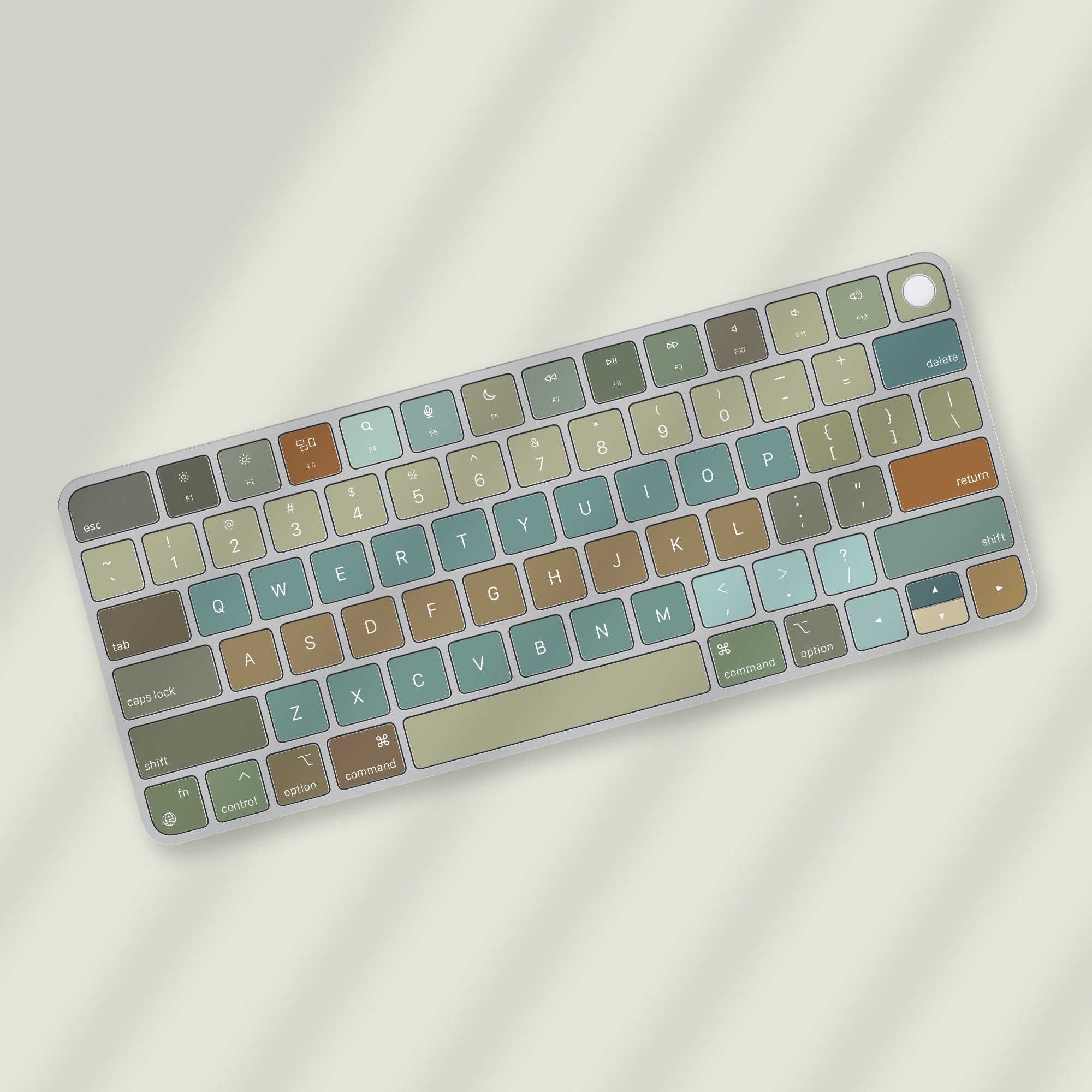 レトロカラースキームキーボードステッカー（Magic Keyboard Touch ID