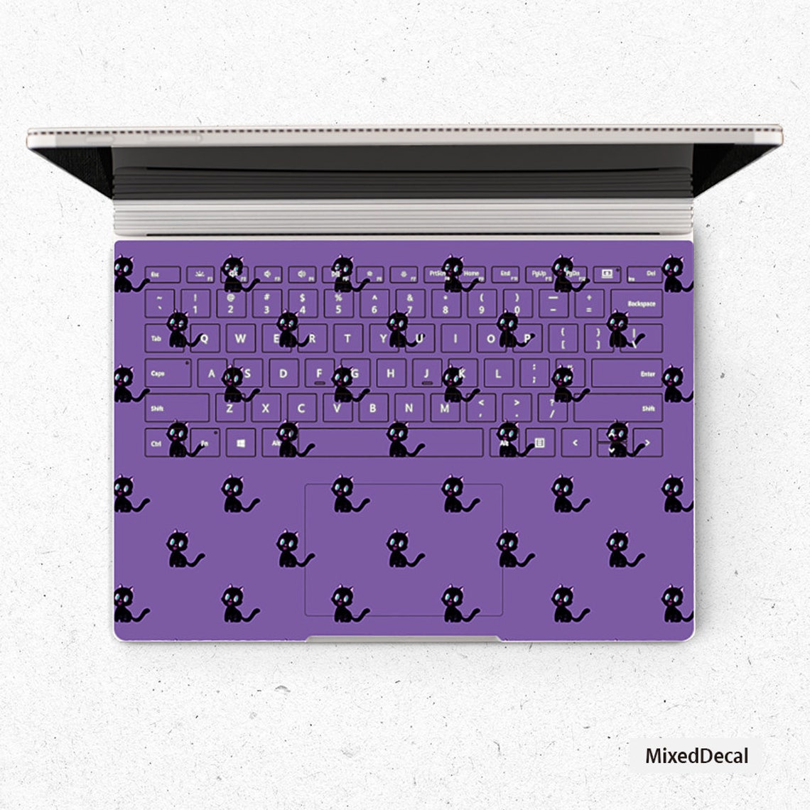Black Cat Microsoft SurfaceBook Keyboard Sticker Surface Etsy