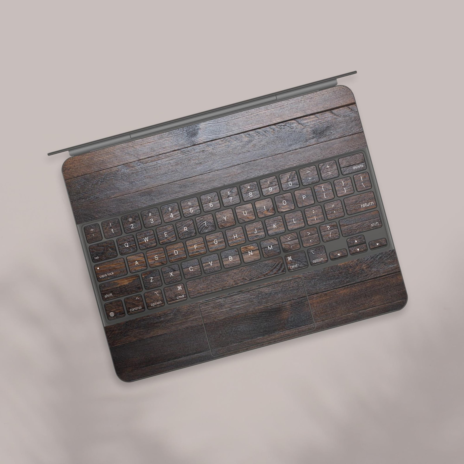 Dark Wood Grain iPad Pro Magic Keyboard Skin | Rustic Texture iPad ...