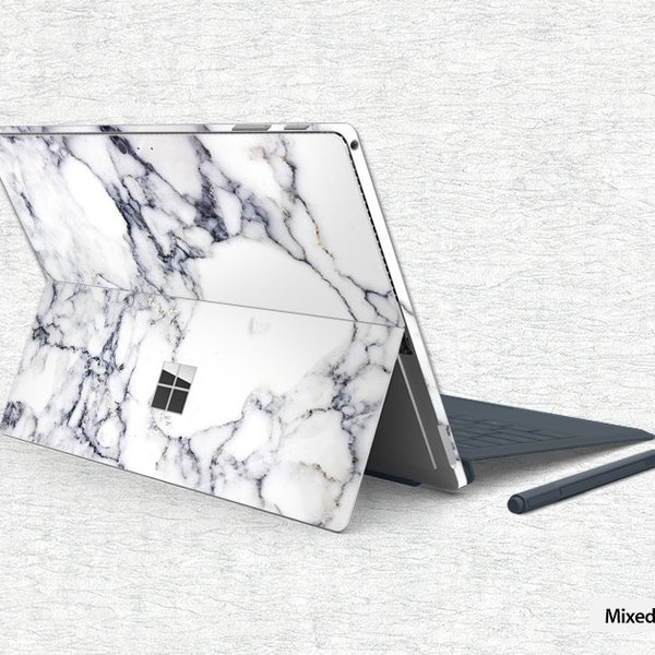 Surface Pro X Surface Pro 7 Skin Surface sticker white Marble Microsoft Surface Book back cover skin Tablet decal