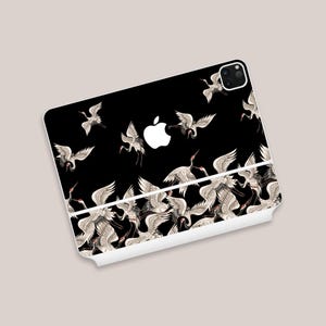 Japanese Art Red-Crowned Dance Magic Keyboard for iPad Skin | Nippon Elegance & Japanese Zen Style Skin for Magic Keyboard for iPad, 3M Film