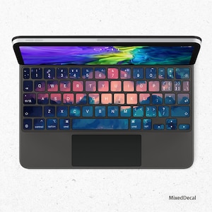 iPad Magic Keyboard Keys Skin iPad Pro 12.9 iPad Pro 11 Red Cloud Individual Stickers