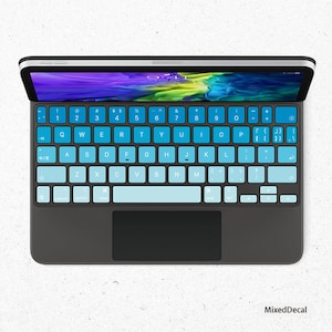 iPad Magic Keyboard Keys Skin iPad Pro 12.9 iPad Pro 11 Blue Individual Stickers