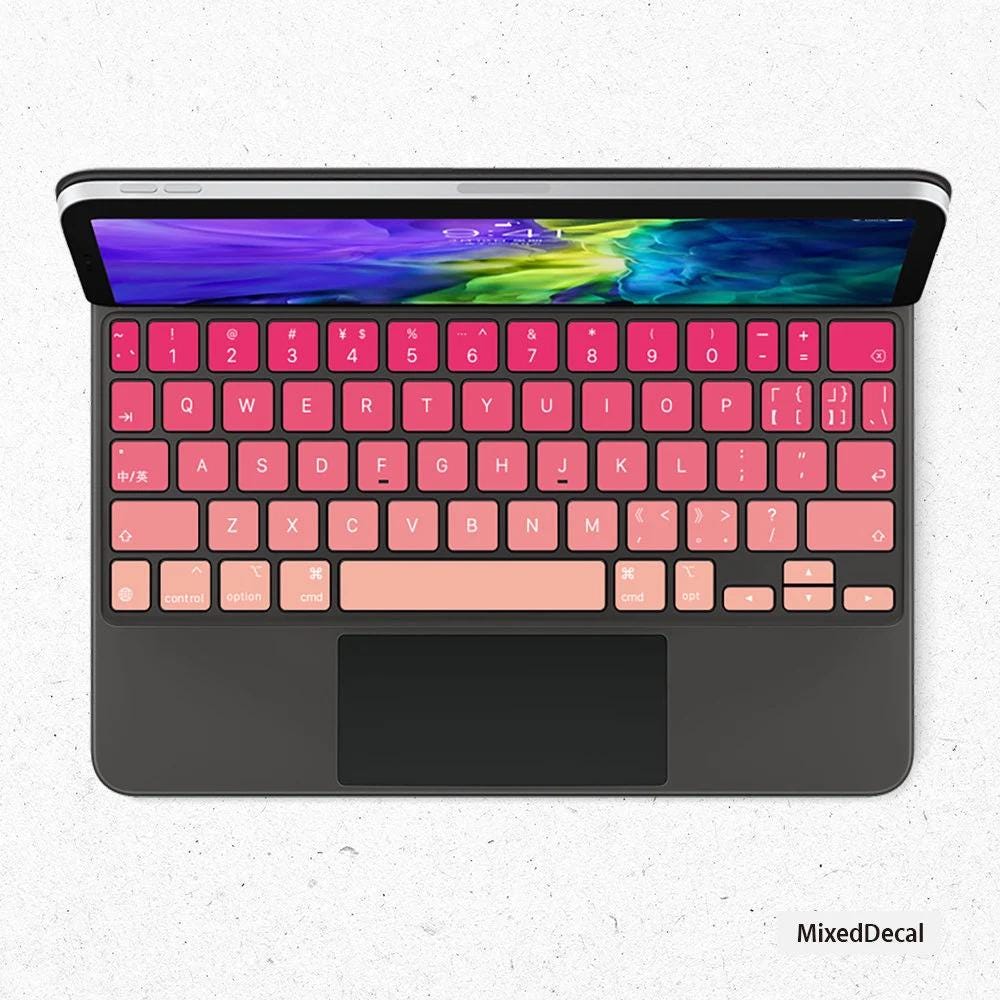 iPadアクセサリー iPad Pro 12.9 Magic Keyboard IPad Magic Keyboard Keys Skin iPad Pro 12.9 iPad Pro 11 Pink