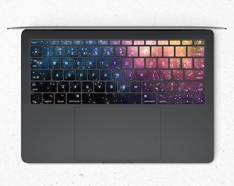 Purple Galaxy keyboard Stickers Laptop keyboard Cover Vinyl MacBook keyboard Decal MacBook Skin kits MacBook Pro 16 Decals MacBook Pro 13