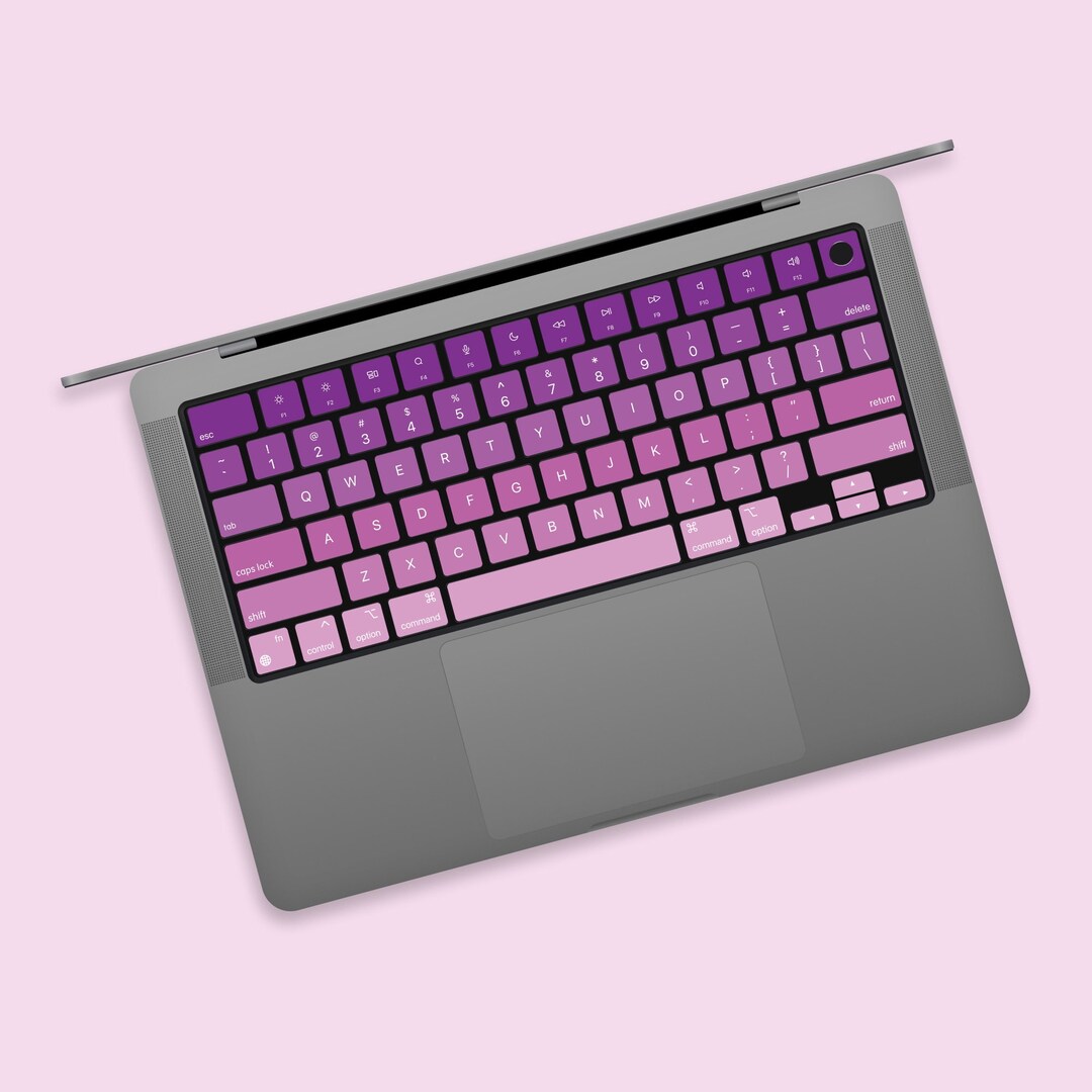 Changing Purple Keyboard Stickers Laptop Keyboard Cover Vinyl MacBook