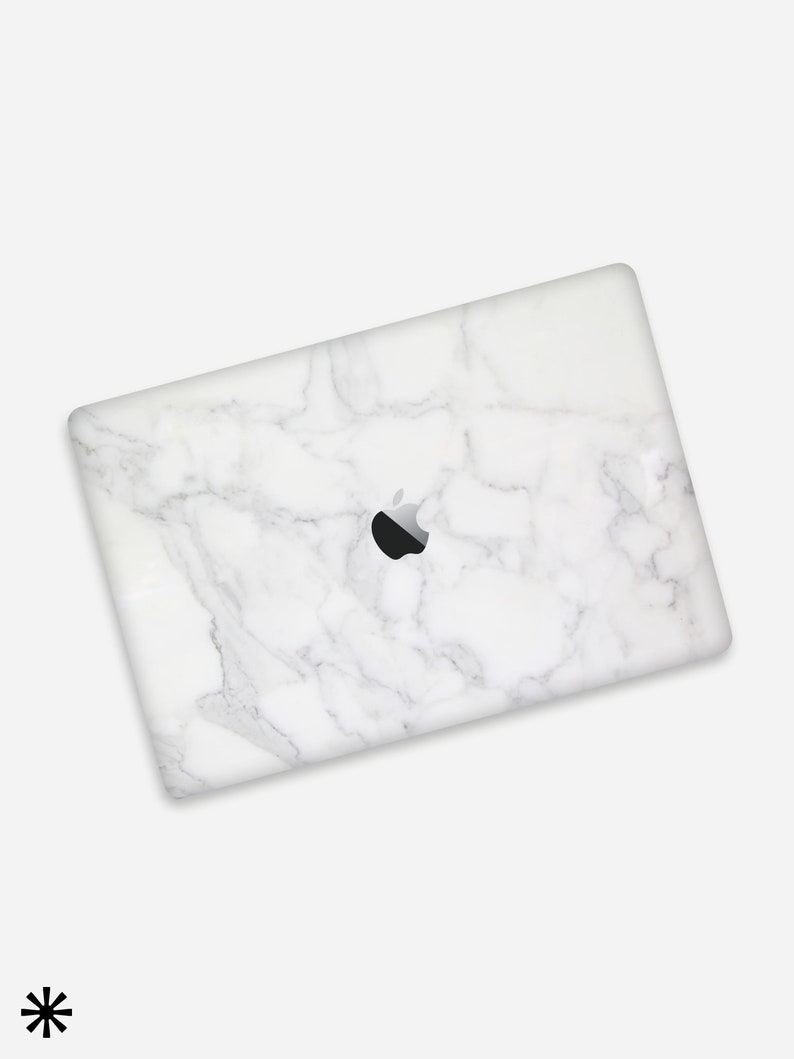 White Marble MacBook Pro Touch 16 Skin MacBook Pro 13 Cover MacBook Air Protective Vinyl skin Anti Scratch Laptop Top and Bottom Cover 