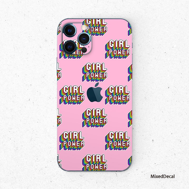 Girl Power iPhone 12 Pro iPhone 12 Pro Max iPhone 12 Back Decal New iPhone Stickers iPhone X Skin iPhone 6 7 8 Case iPhone 11