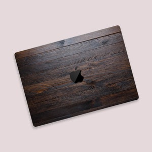 Woodgrain Mark Protective Skin for MacBook – Ultra-Thin 3M MacBook Decal, Easy Application, No Residue, Scratch-Resistant