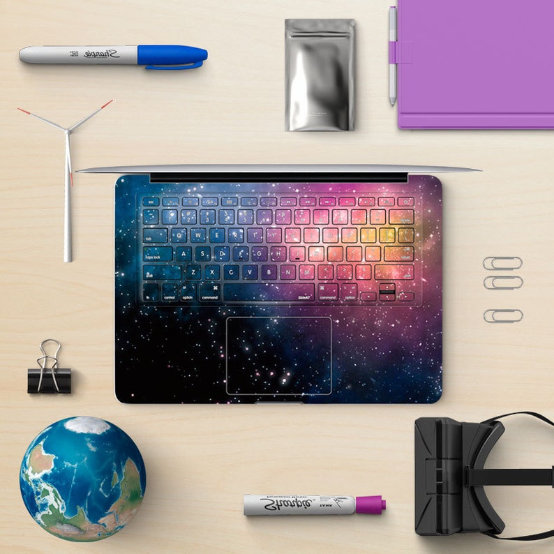 Galaxy Laptop Keyboard Stickers Macbook Air 13 Skin Laptop Etsy