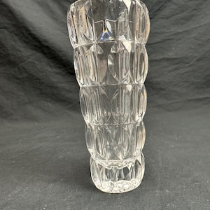Vintage Fostoria Lead Crystal Grace Pattern 5" Bud Vase- Ribbed - Weighted - USA Free Shipping