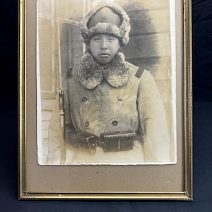 Estudio fotográfico de invierno del ejército japonés de la Segunda Guerra Mundial, gran rareza, envío gratuito, militaria militar