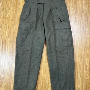 HCH Muermann KG Minden Heavy Wool German Army Military Cargo Pant VTG 1962 32x31 Free Shipping