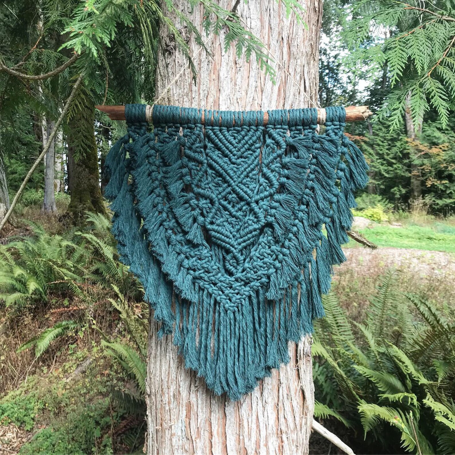 Macrame Wall Hanging Green Etsy