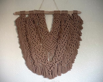 Macrame Wall Hanging - Taupe Brown