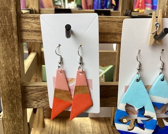 Abstract geometric dangle earrings