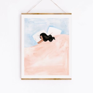 Sweet Dreams II Art Print Sabina Fenn Illustration Sleeping Beauty Hand Painted Wall Decor image 1