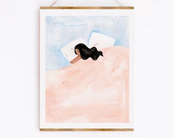 Sweet Dreams II Art Print - Sabina Fenn Illustration - La Belle au bois dormant - Décor mural peint à la main