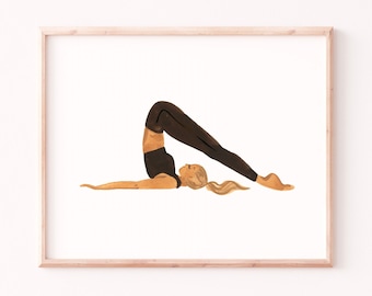 Blonde Yogi Art Print - Whimsical Boho Home Decor